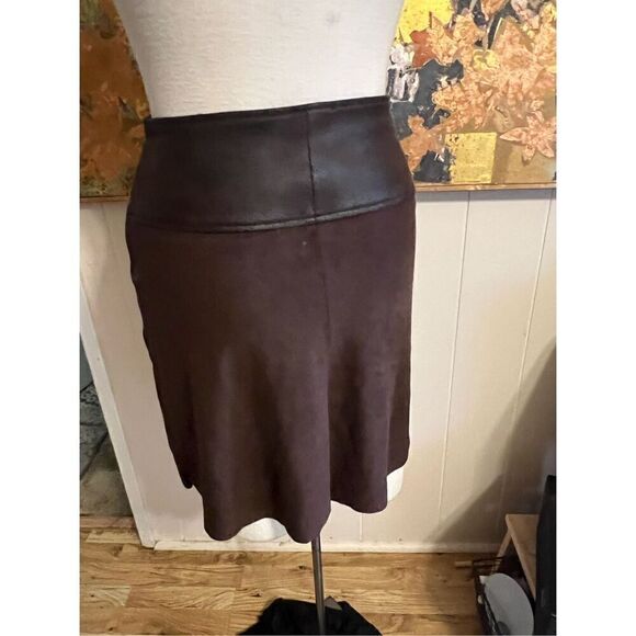 Armand Thiery Vegan Suede & Leather Mini Skirt Soft So Comfortable S/M - Picture 3 of 6